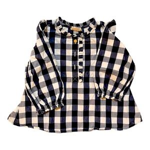 Jcrew Crewcuts Navy Blue & White Gingham Size XXS (2-3)